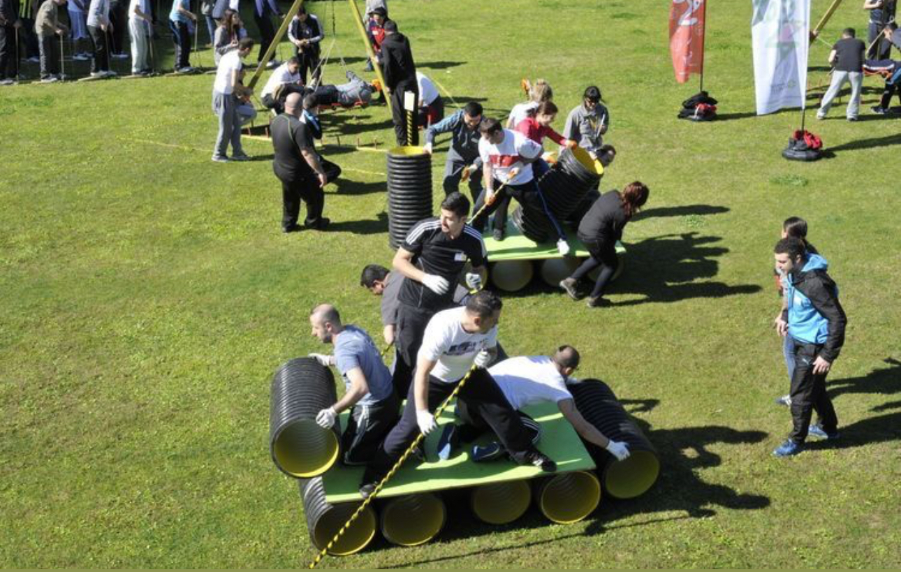 Survivor-style team building challenge at The Ranch Resort in Polokwane