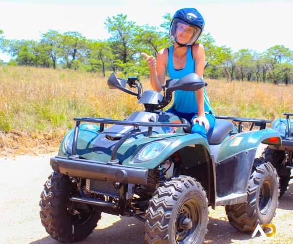 beginner rider enjoying quad biking experience
